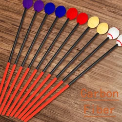1Pair Premium Hard Rubber Head Marimba Sticks Drum Mallets Xylophone Piano Percussion Instrument Accessories Hammer for Playing