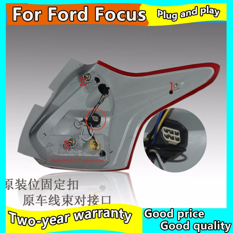 Car Styling for Ford Focus 3 Taillights 2012-2014 Focus Hatch Back LED Tail Lamp Rear Lamp DRL+Brake+Park+Signal led lights