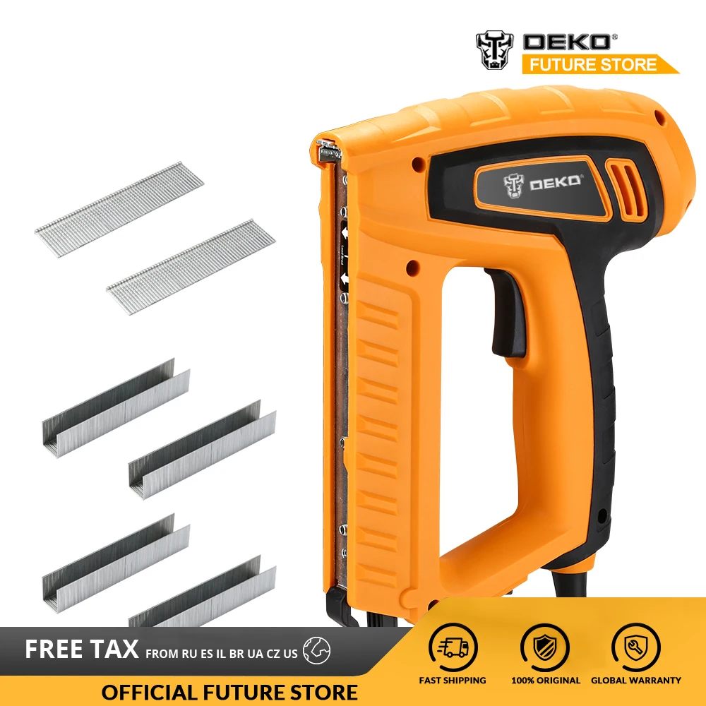 DEKO-grapadora eléctrica portátil DKET01, herramienta de carpintería, 220V, 20 unids/lote por minuto
