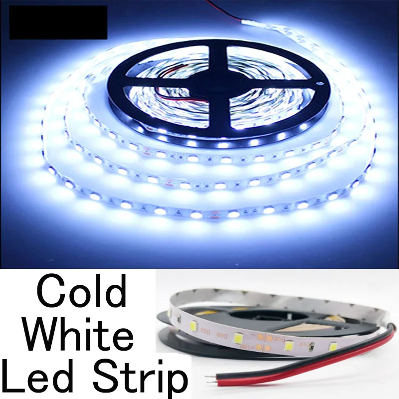 Waterproof 12V LED Strip Light 60 LED/m Warm White Flexible LED Strip Light 1m 2m 3m 4m 5m Replacement for 5050 RGB Black PCB