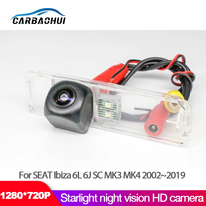 Reversing Rear View Camera For SEAT Ibiza 6L 6J SC MK3 MK4 2002 ~ 2019 Full HD CCD Night Vision Car Back up Camera Waterproof