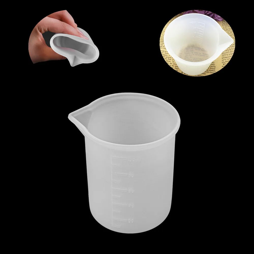 100ML Transparent Silicone Measuring Cups Handmade Tools Epoxy Resin Moulds Split Cup For DIY Jewelry Making Crafts Accessories