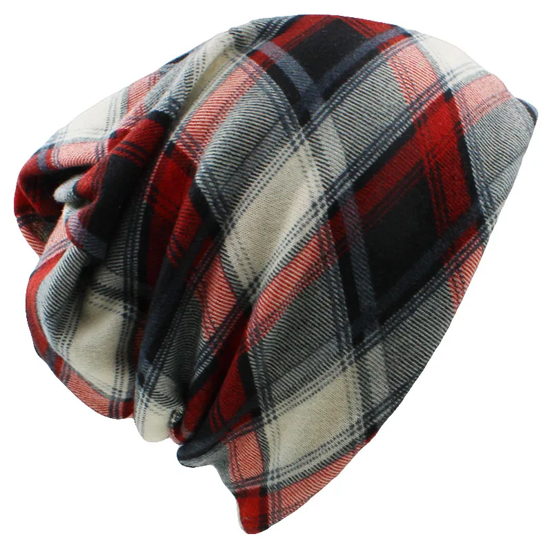 ALTOBEFUN Thin Lady Fashion Feminino Scarf Autumn Winter Girl Skullies Beanies Striped Design Multifunction Hat For Women BHT082