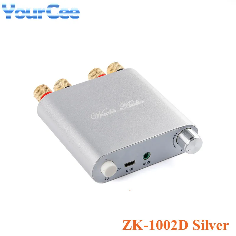 AUX TPA3116 ZK-1002D ZK-502D مضخم الطاقة الرقمي لوحة تركيبية 2*50 واط 2*100 واط المتكلم ستيريو الصوت أمبير بلوتوث متوافق