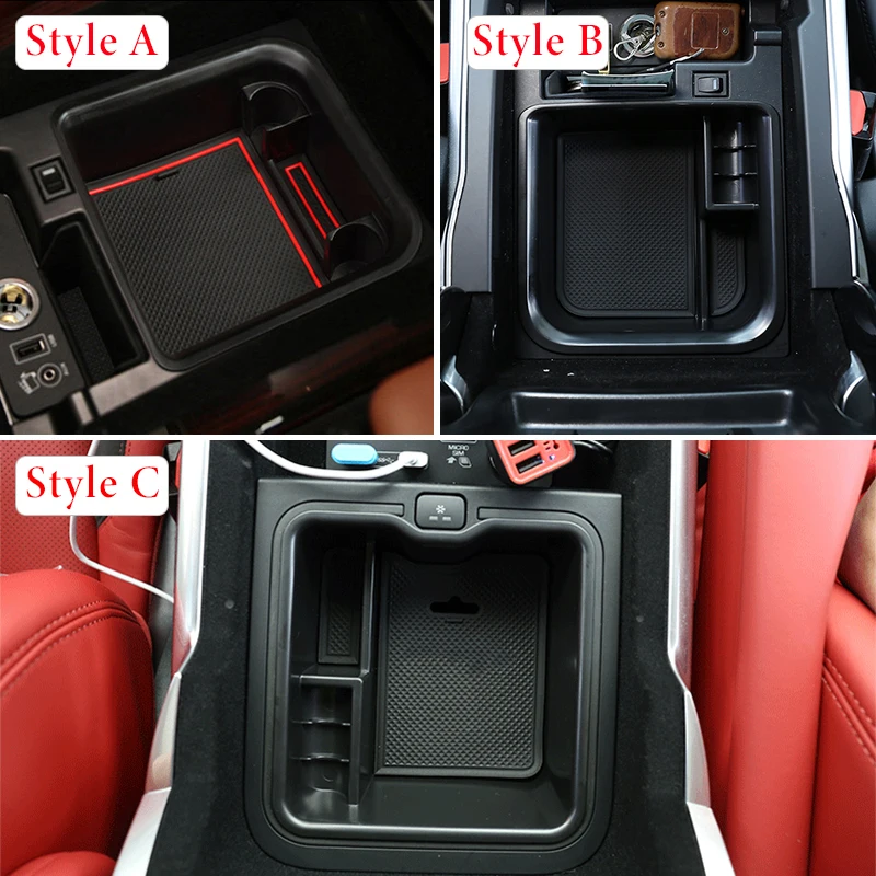 Car Central Armrest Storage Box Center Console Organizer Tray For Land Rover Range Rover Sport Vogue 2013-21 (With Refrigerator)