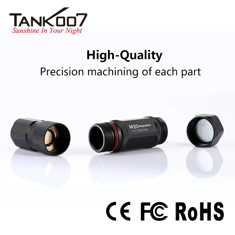 TANK007 M20 Mini Pocket EDC Magnetic Flashlight Fixed Light USA Led AA Battery Portable Outdoor Waterproof High Power