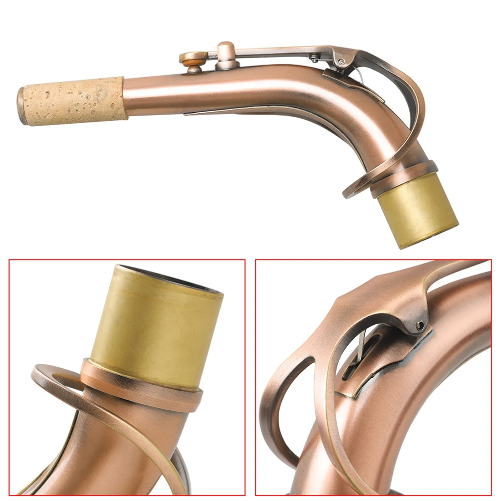 M MBAT wysokiej jakości saksofon altowy Bend Neck materiał mosiężny Sax Instrument dęty drewniany akcesoria 24.5mm