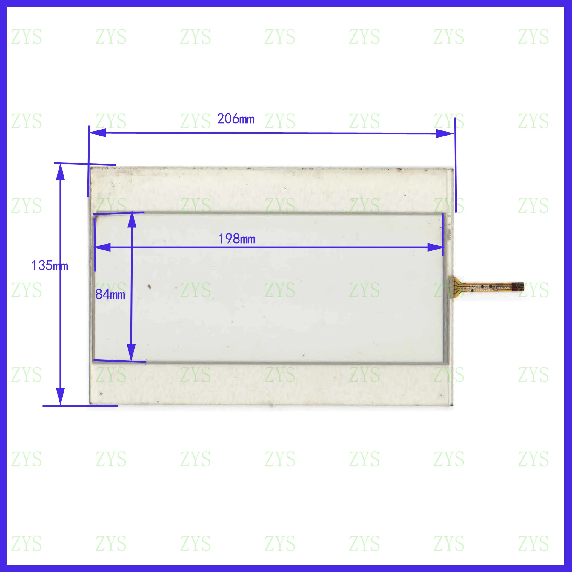 

ZhiYuSun XWT490 8-дюймовый 206*135 мм 4-проводной резистивный сенсорный экран, дигитайзер для автомобиля GPS, совместим с 206*135 XWT490