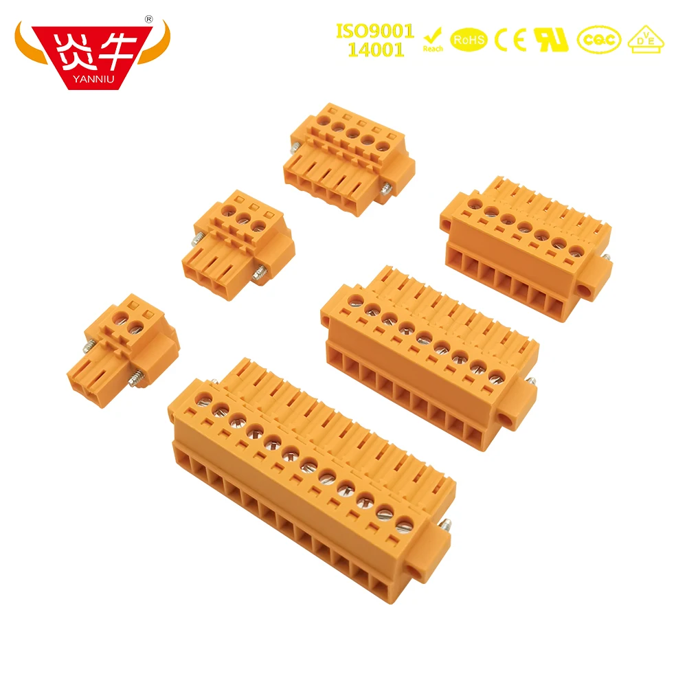 50Pcs WEIDMULLER 3.5mm BL 3.50 KF2EDGKJM 2P ~12P ORANGE PCB CONNECTOR PLUG-IN TERMINAL BlOCKS PHOENIX CONTACT DEGSON YANNIU