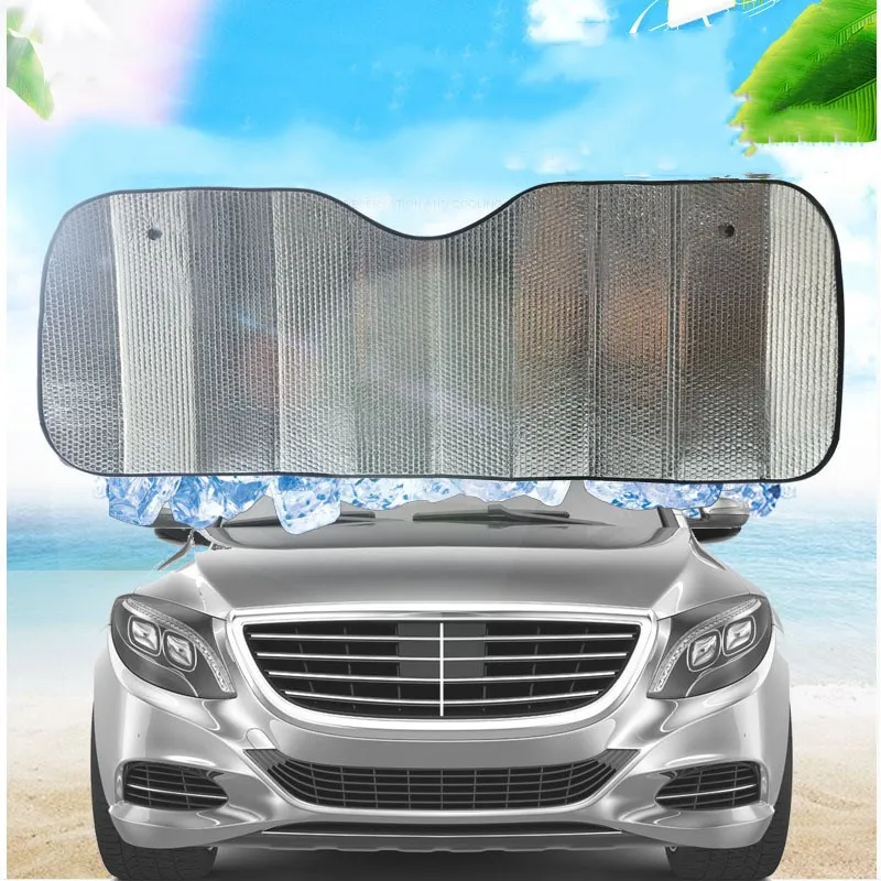 Luckybobi Automobile Sunshade Cover Car Windshield Snow Sun Shade Waterproof Protector Cover Car Front Windscreen Cover