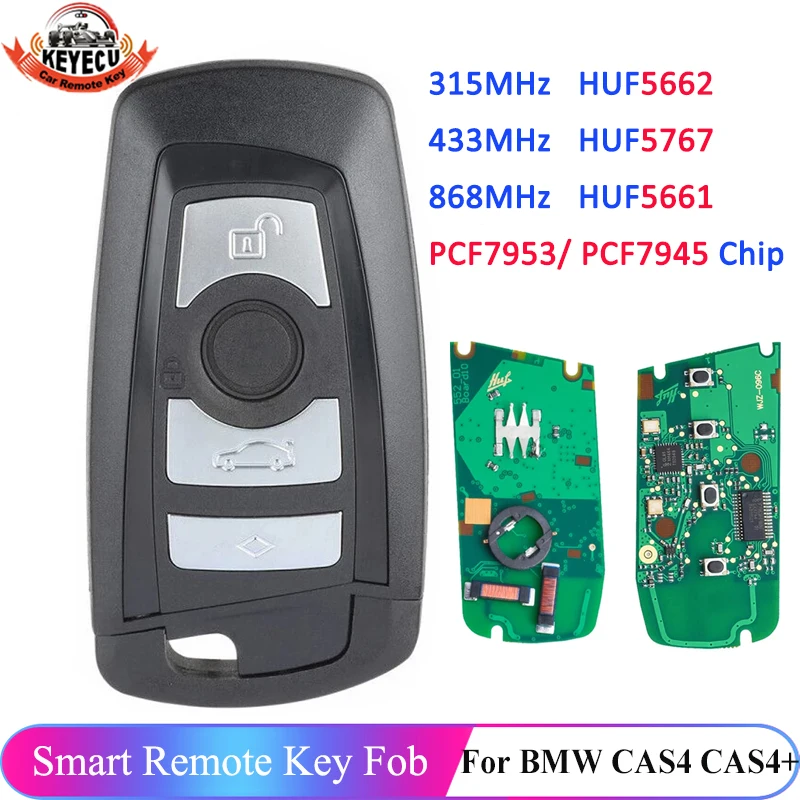 

KEYECU Remote PCF7953 315 434 868MHz for BMW F 3 5 7 Series X5 X6 F20 F21 F22 F30 CAS4 CAS4+ FEM BDC ID49 PCF7945 Promixity Key