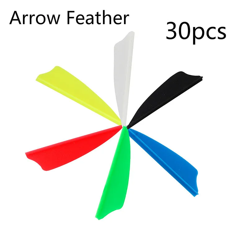 5cm * 1.5cm 30pcs Archery Vane Universal Shield Feather Arrow Fletching Wing for Archery Hunting Target Bows DIY Tool