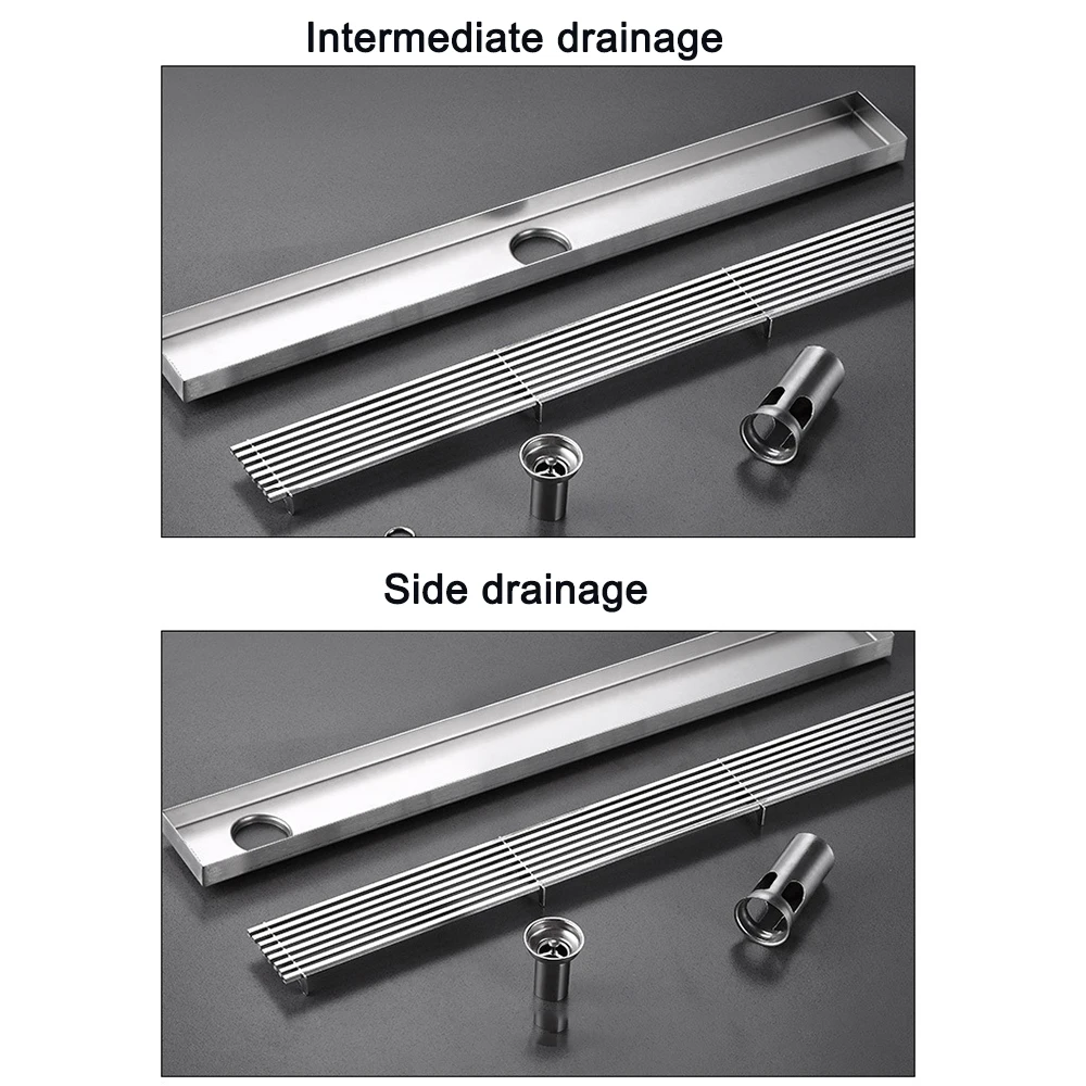 Imagem -06 - Dreno de Piso Linear Retangular de 20100cm Chuveiro de Banheiro de Anti-odor Dreno de Piso Deslocamento Grande Dreno de Resíduos Aço Inoxidável