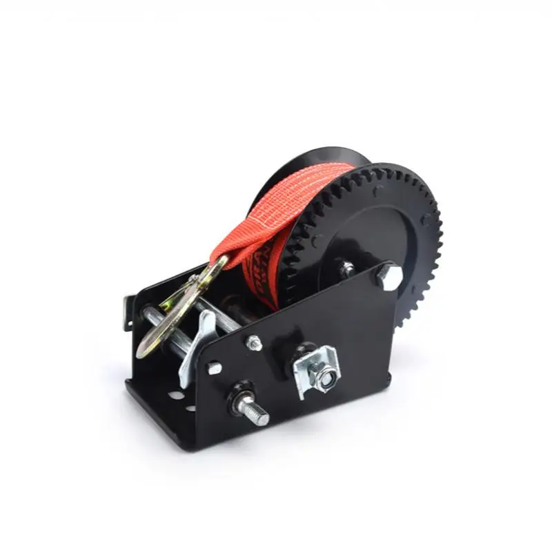 Manual Winch Hoist Winch Black Plastic Spray Bottle Box 2500 Lbs (Lbs) With Webbing Yacht Winch