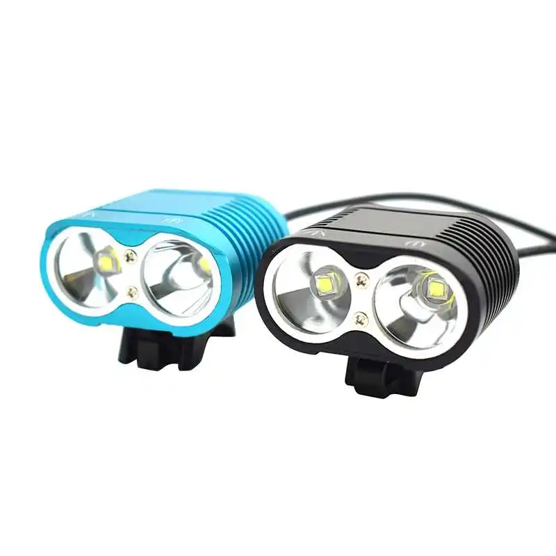 Mini 2* L2 Bicycle Light 5000LM Bike Front Light LED MTB Headlight Cycling Head Lamp + 8800mAh 18650 Battery Pack + Charger