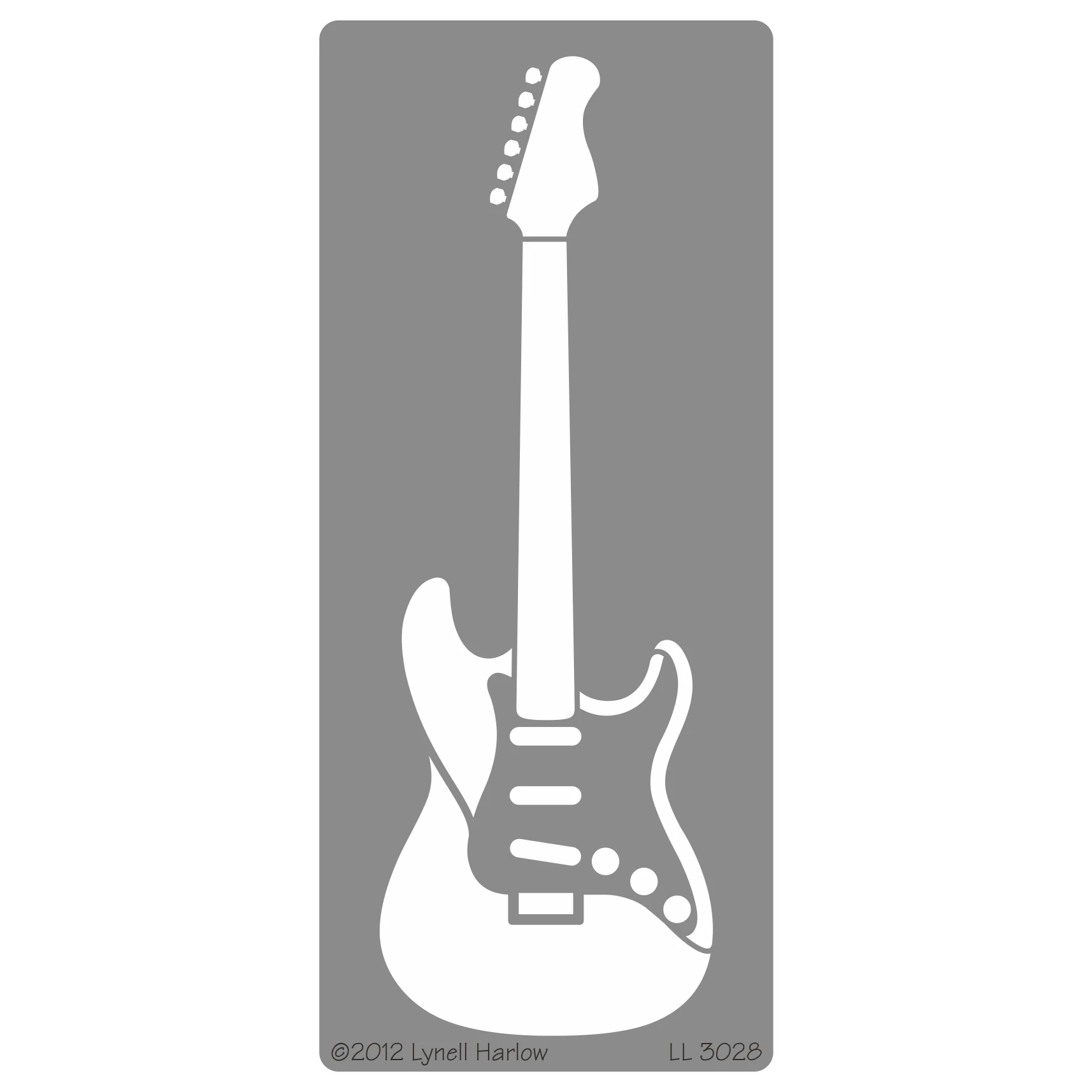 Embossing Dreamweaver Stencils LL 3028 Electric Guitar