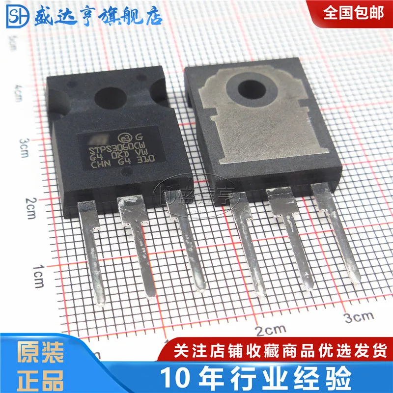 10Pcs/Lot STPS3060CW 30A 60V TO247 DIP Schottky Barrier Diode/ NEW Original In Stock