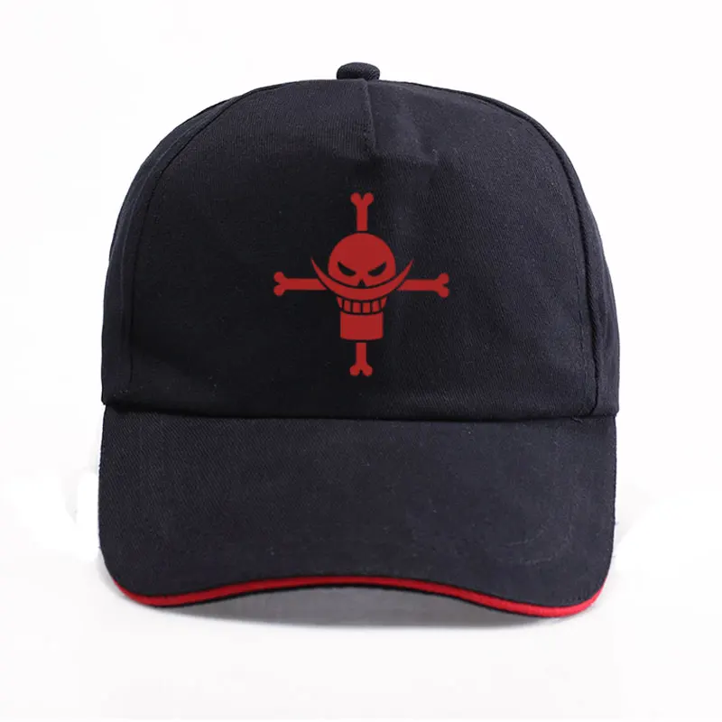 Nowe Anime One Piece Edward nowa brama broda czapka z daszkiem Unisex kobiety mężczyźni bawełniany kapelusz czapki z prostym daszkiem czapki Trucker