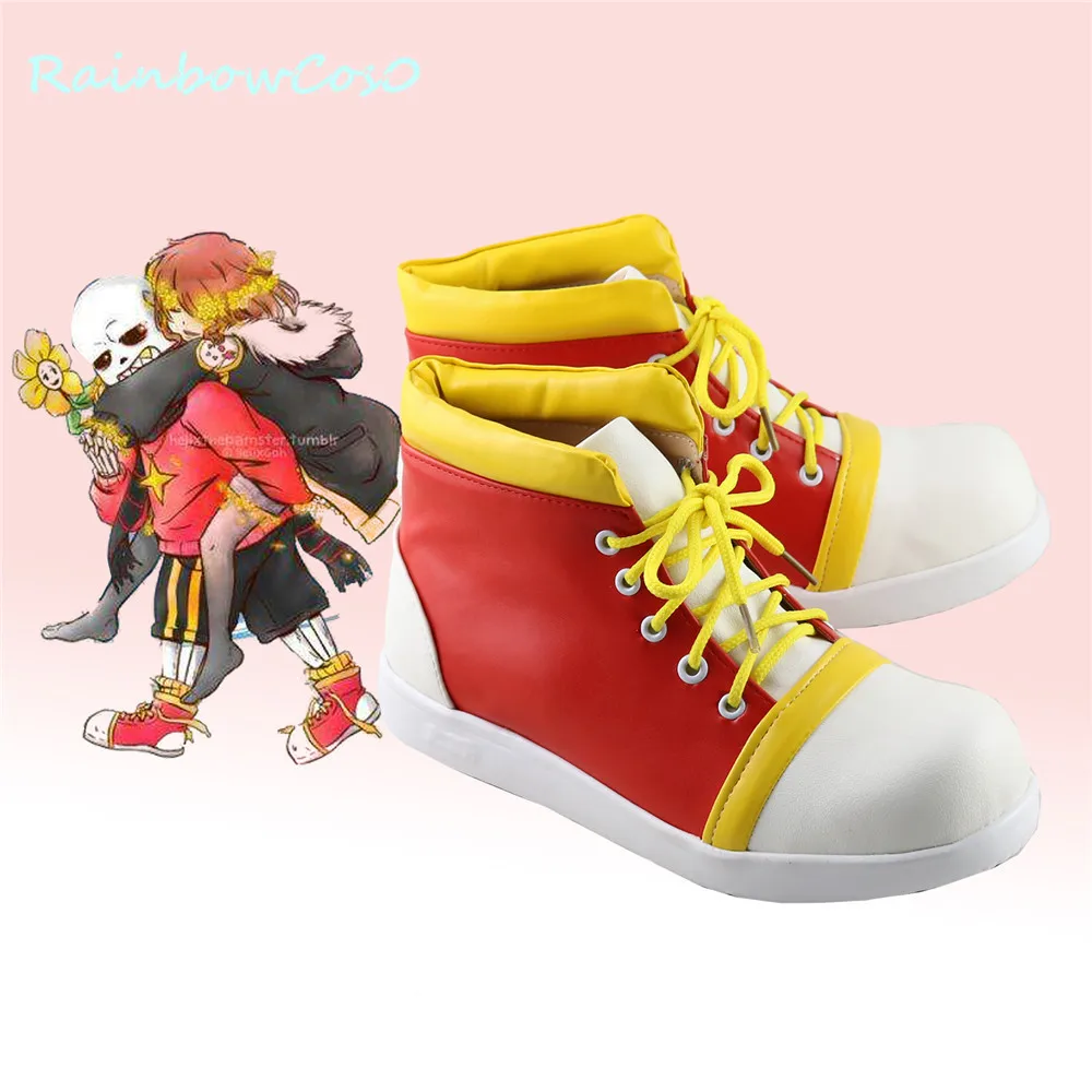 Undertale flowerfell sans Cosplay Schuhe Stiefel Spiel Anime Halloween RainbowCos0 W1032