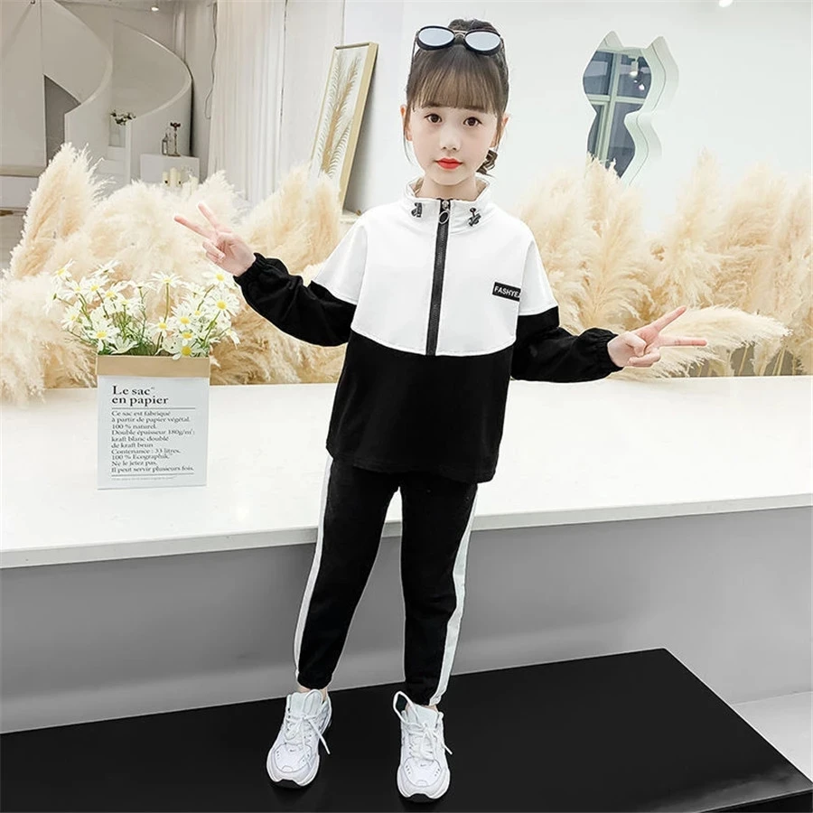 Girls Clothing Sets Teenage Autumn Tracksuit Kids Plus Size Sportswear Girls Suit Costume Sports Suits 6 8 10 12 Years Olds