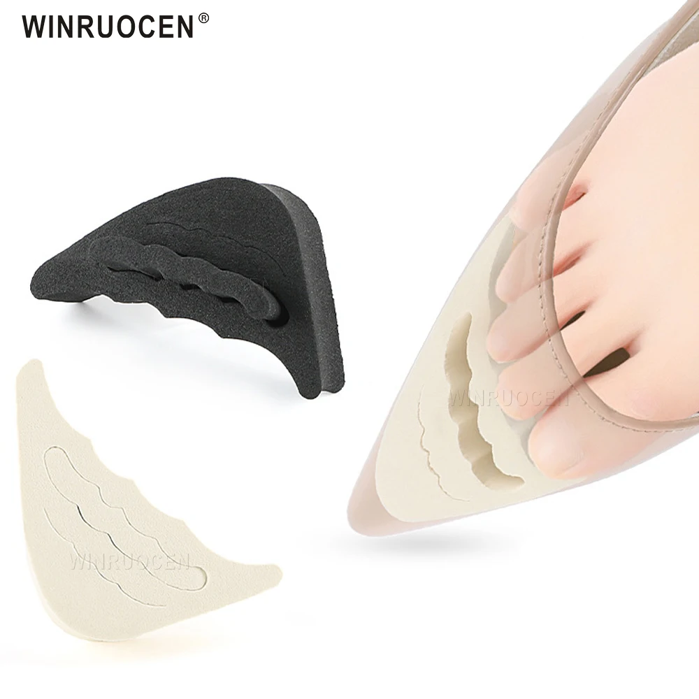 2PCS Anti-Pain Cushion Forefoot Insert Half Yards Shoes Pad Sponge Shoes Cushion Feet Adjustment Pads Shoes Accessories