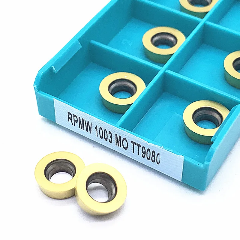 10 Buah RPMW1003MO TT9080 Carbide Insert Lathe Milling Mill Cnc Tools Milling Cutter