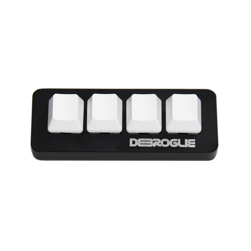 DEBROGLIE Macropad 4key New Metal Aluminum alloy Black / Siliver Micro USB connector Copy Paste Media PS Programmable Keyboard