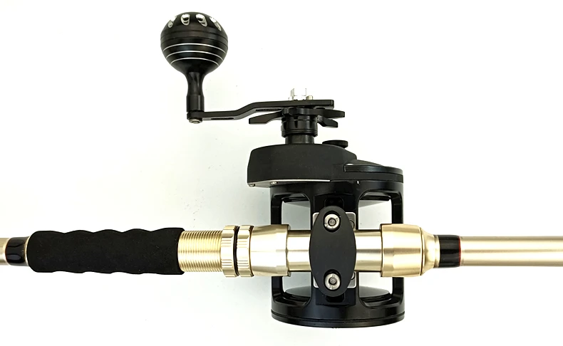 TR10000 Full Metal Heavy Trolling Reel Strong 30kg Drag Power Blue See Boat Fishing Big Drum Reel Right Hand Baitcasting Reel