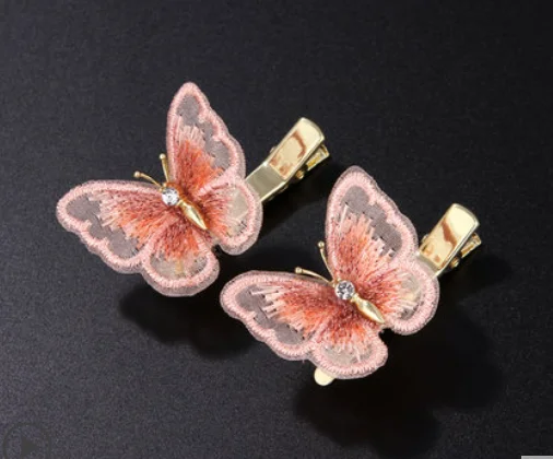 Butterfly clip headdress hairpin side clip Simple side bangs clip