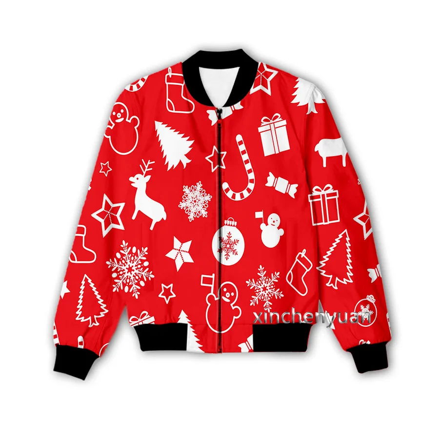 Phechion 3D Printed  Christmas Theme Casual Jacket Fashion Streetwear Men Loose Sporting Jacket & Coat M13