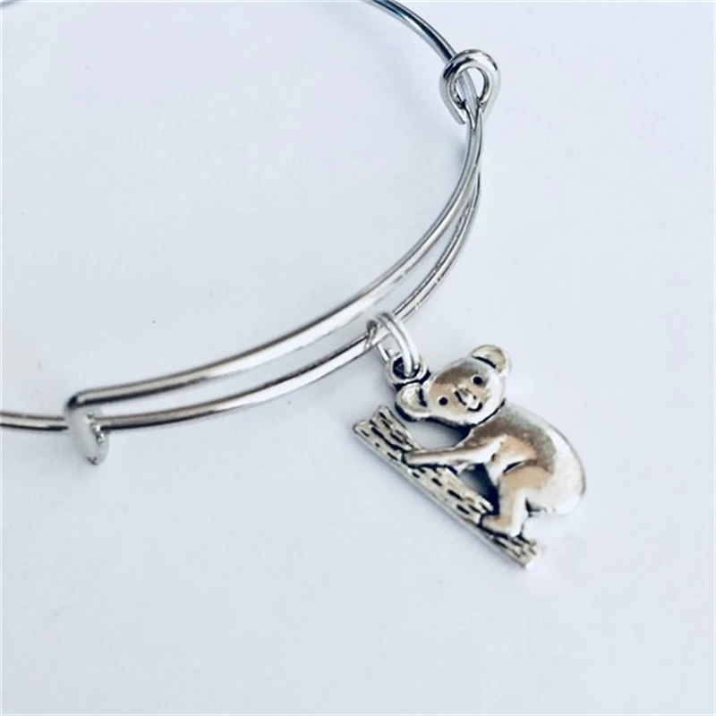 Koala Bracelet, Koala Charm Bangle, Koala Jewelry Gift Ideas, Koala Birthday Gift, Animal Jewelry, Animal Bracelets, Koala Lover