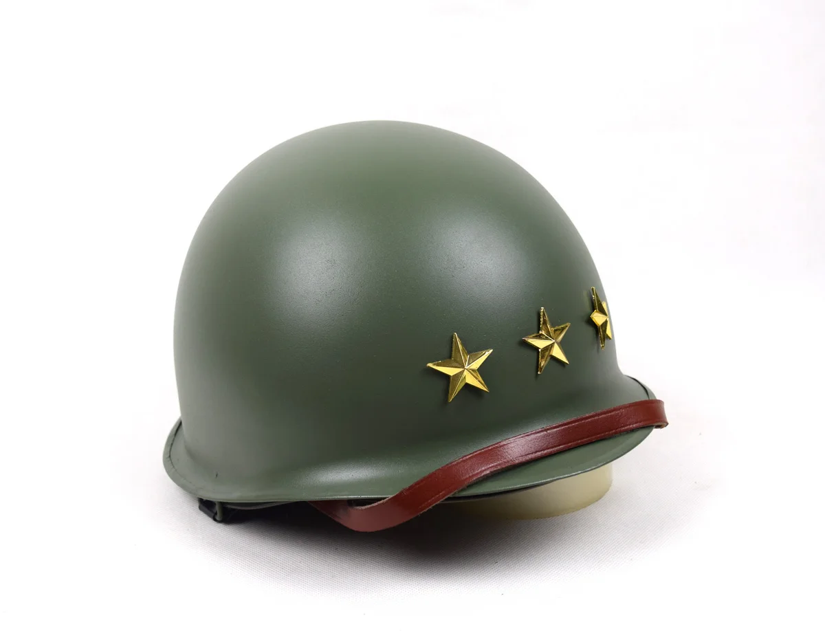 

Replica WWII US Army Military 3 Stars M1 Double-deck Green Helmet