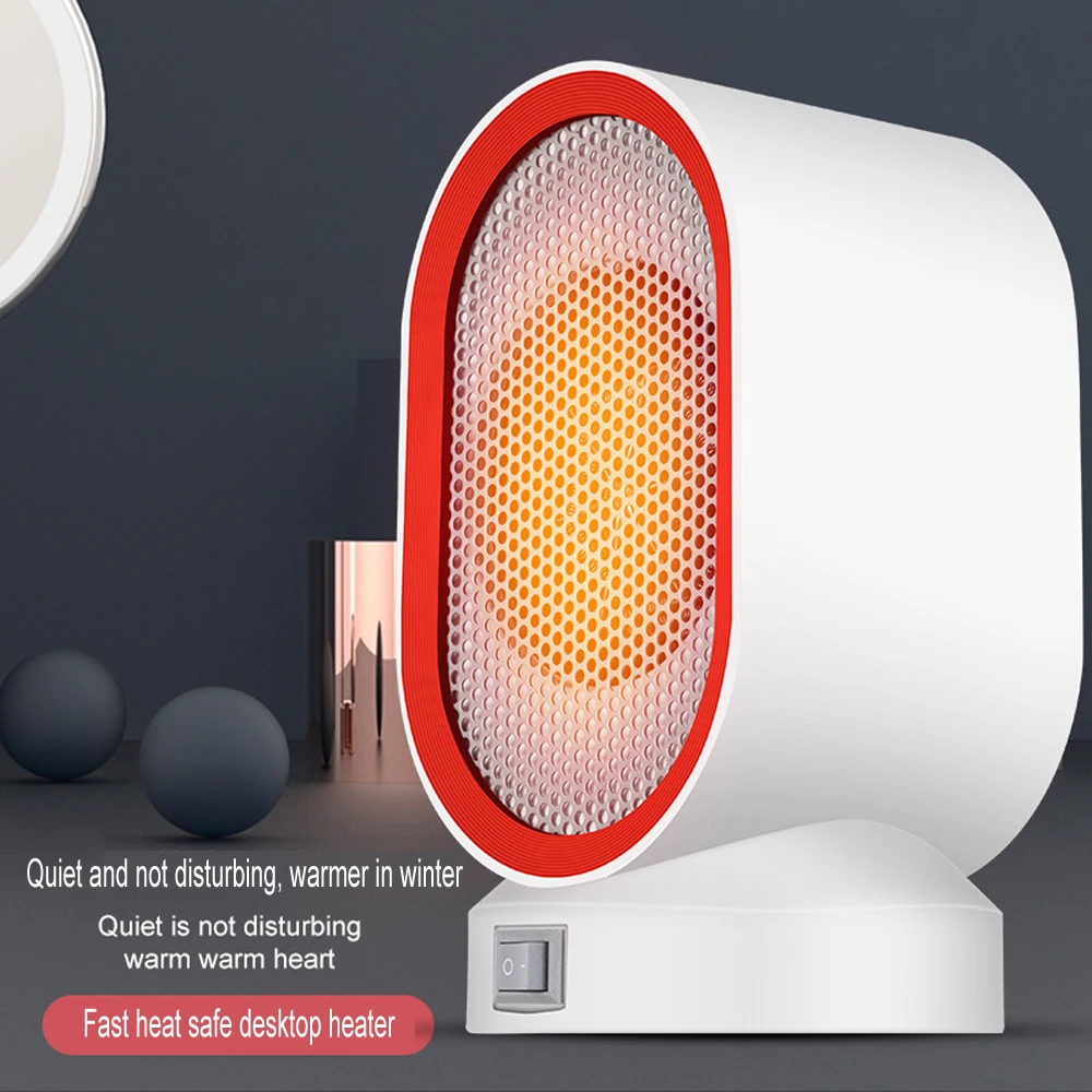 Aquecedor de parede elétrico, portátil, termostato ajustável, prático, para ventilador de inverno, fogão de aquecimento