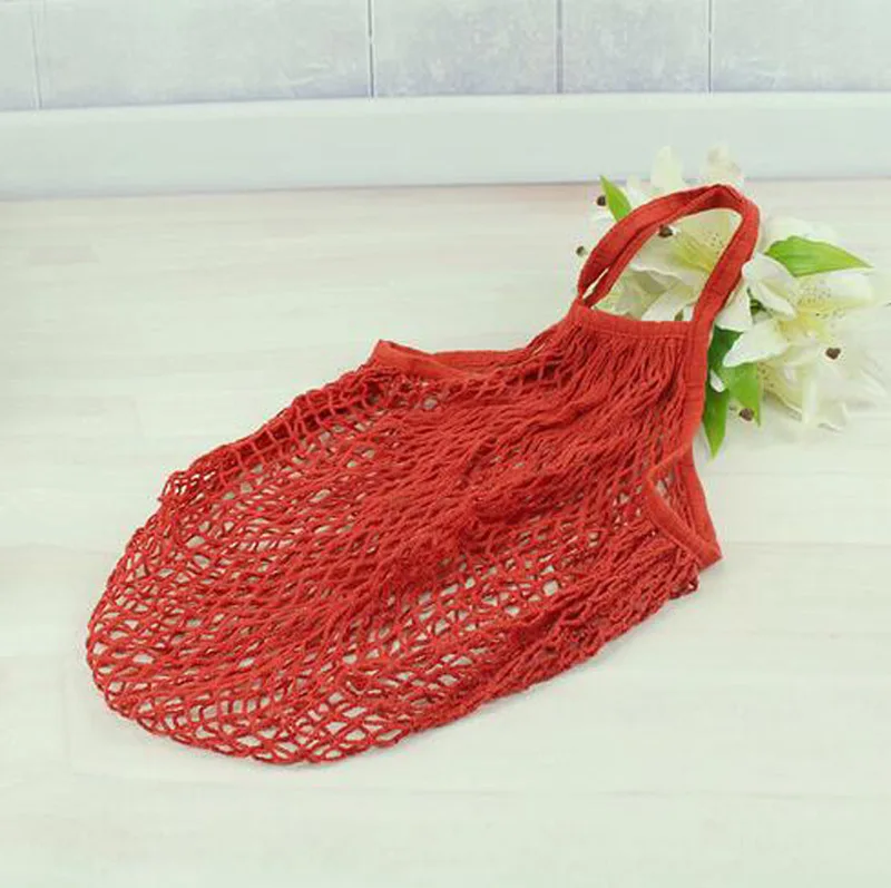 

10pcs Net Turtle String Shopping Bag Reusable Fruit Storage Short handle mesh bag