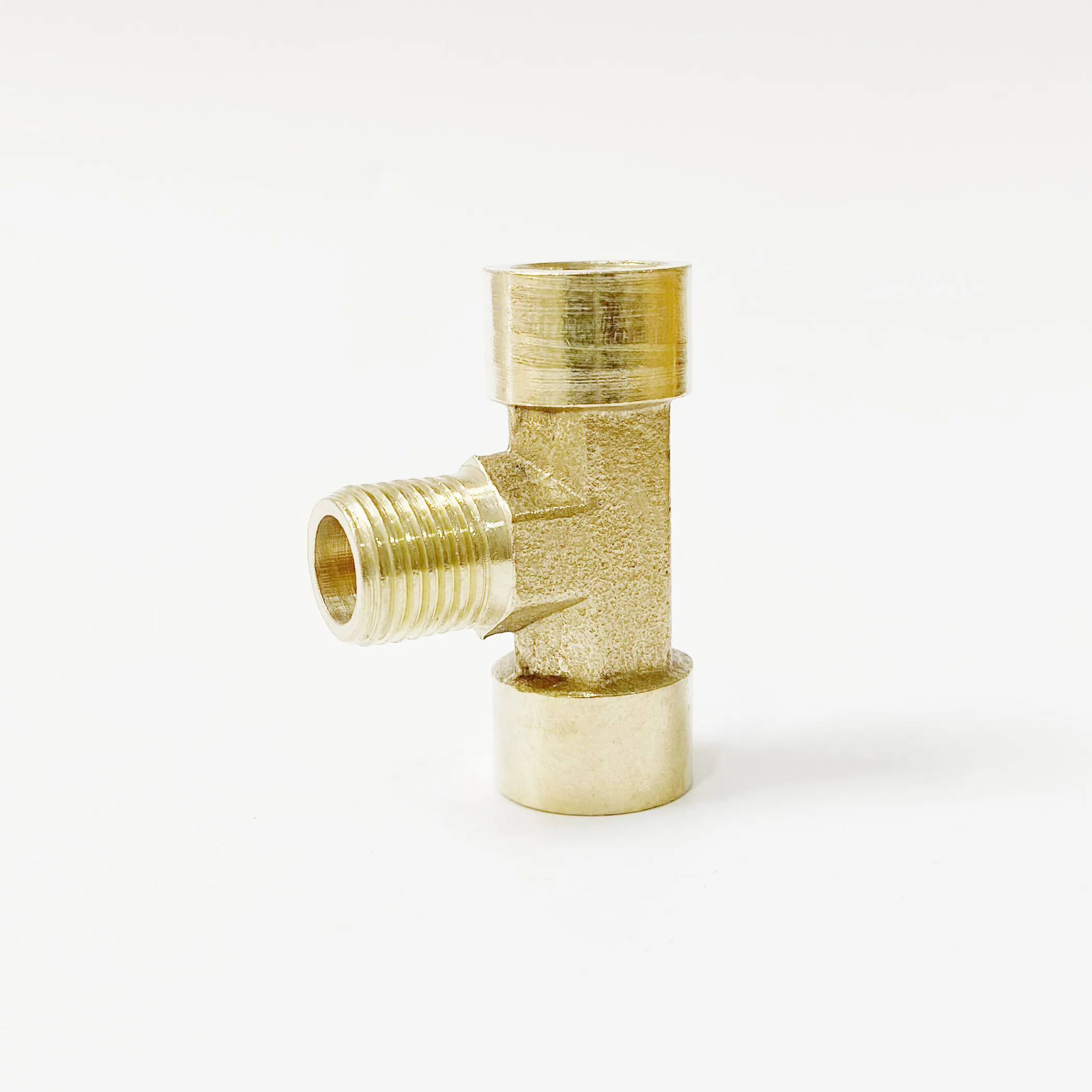 

1/8" 1/4" 3/8" 1/2" BSP Female x Male x Female Thread Tee Type 3 Way Brass Pipe Fitting Adapter Coupler Connector