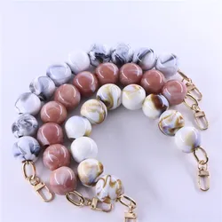 New Woman Bag Accessory big beads  Acrylic Resin Parts Luxury Handcrafted Wristband Women Replacement Bag Handle Circlet