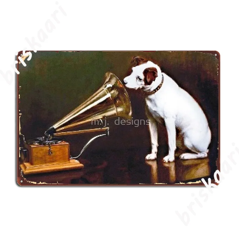 His Master S Voice Metal Sign Cinema Kitchen Custom Home Plates Tin Sign Poster