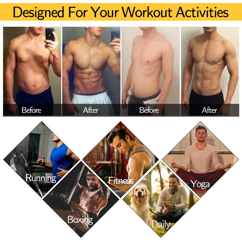 Męska kamizelka modelująca sylwetkę Vensslim, wyszczuplająca koszulka, podkoszulek kompresyjny do sauny, odzież wyszczuplająca, spalająca tłuszcz, idealna na trening.