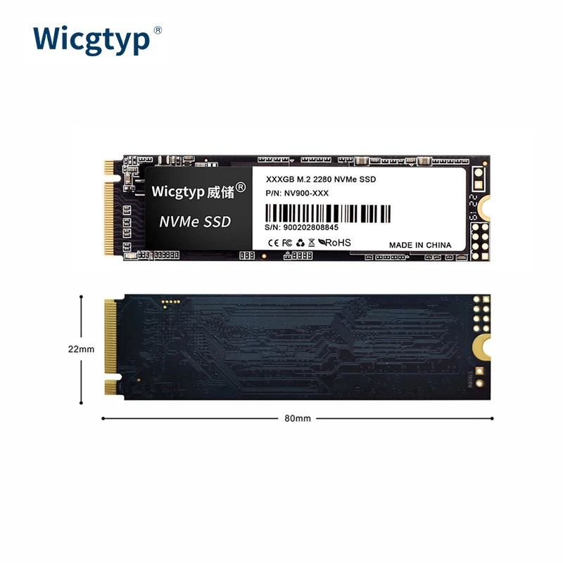 Wicgtyp M2 SSD NVMe 1 TB 512 GB 256GB 128GB M.2 2280 PCIe SSD ไดรฟ์ Solid State ภายในสำหรับแล็ปท็อปเดสก์ท็อป1 Tb 512 Gb Ssd Nvme