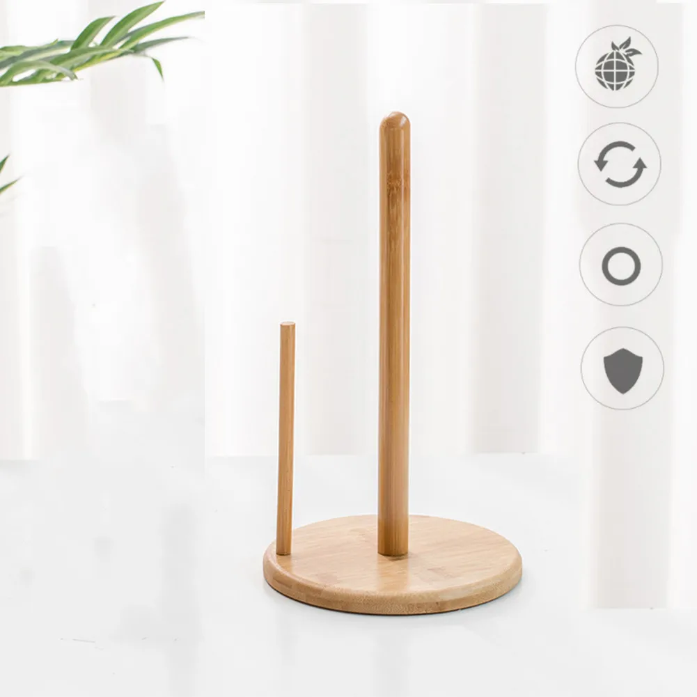 

Toilet Paper Holder Bamboo Toilet Paper Holder Roll Paper Stand Organizer Bathroom Suction Hanger Tissue Rack Kitchen Towe