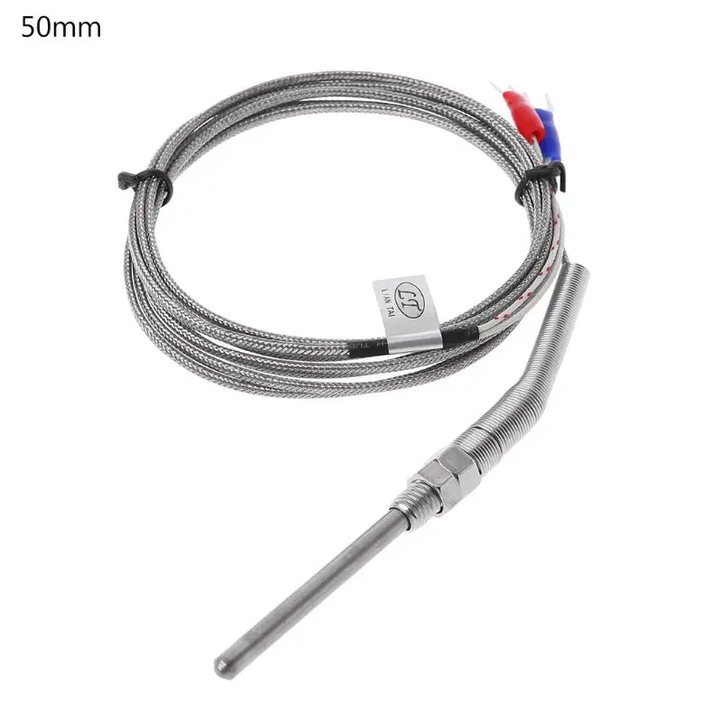 2M K Type Thermocouple Probe 50Mm/100Mm/150Mm/200Mm Stainless Steel Termokopel 0-400C