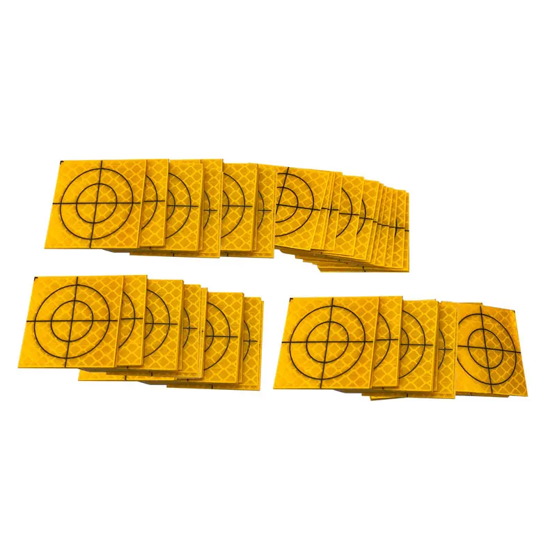 100pcs Brand New Yellow Color Reflector Sheet Size 20 30 40 50 60 Reflective Tape Target For Surveying Total Station