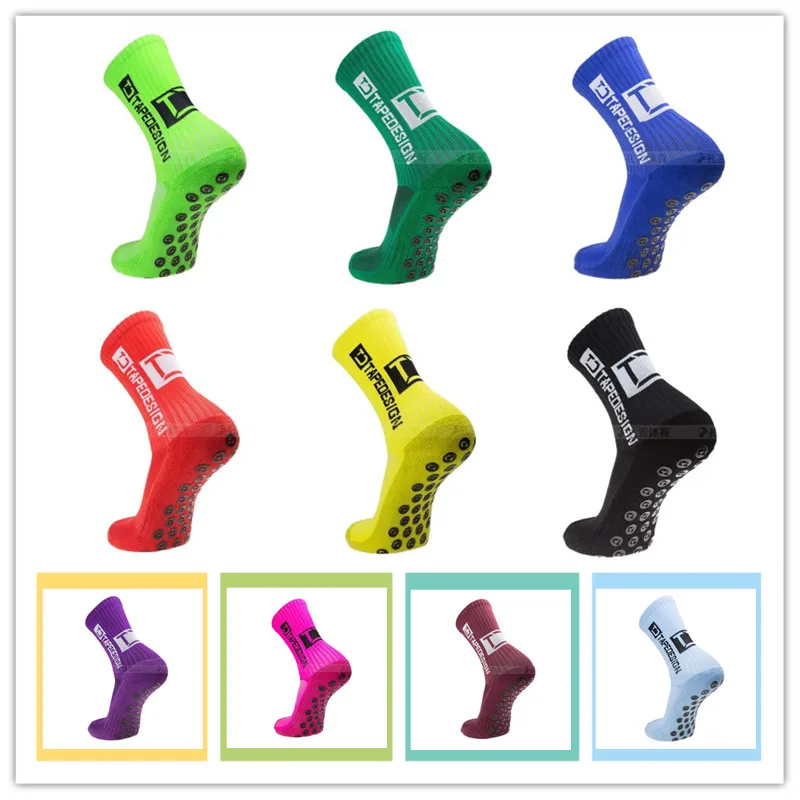 Calcetines de fútbol antideslizantes para hombre y mujer, medias deportivas gruesas, transpirables, suaves, de alta calidad, para correr, ciclismo,