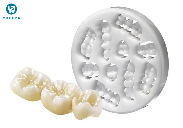 Yucera OEM Dental Zirconia Blocks Wielowarstwowe korony z tlenku cyrkonu 3d CADCAM 3D pro Wielowarstwowe bloki z tlenku cyrkonu do laboratorium dentystycznego