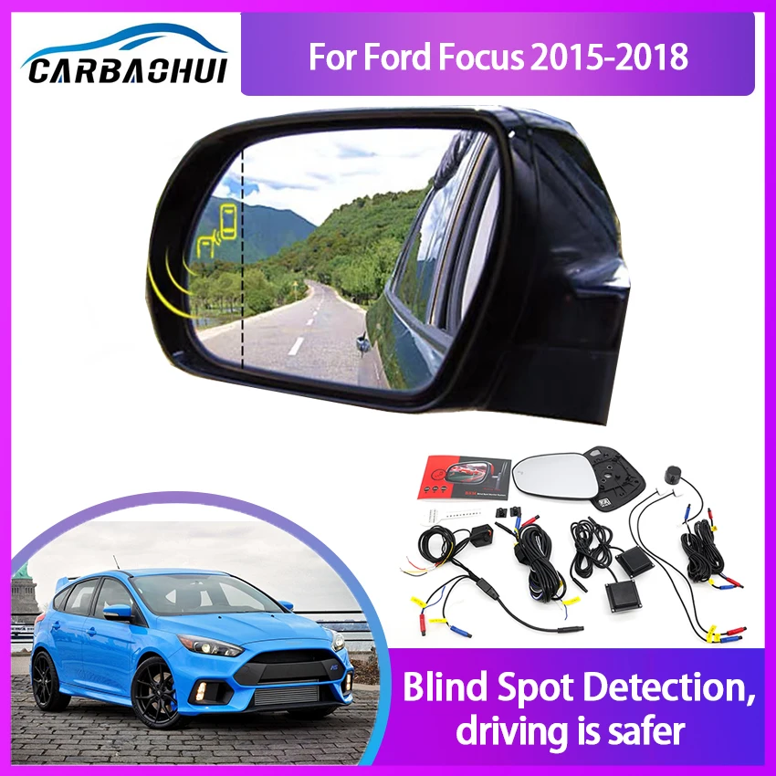 Blind Spot Detection System For Ford Focus 2015-2018 Rearview Mirror BSM BSD Monitor Lane Change Assist Parking Radar Warning