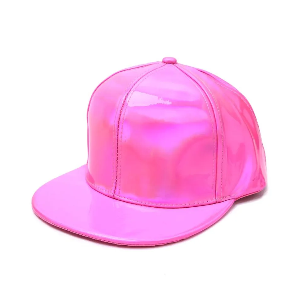Unisex Faux Leather Snapback Baseball Cap