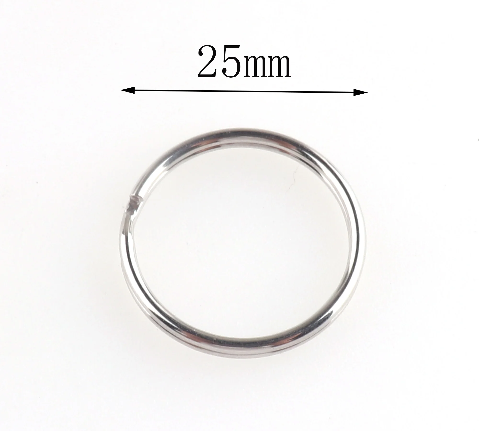 25mm Split Ring 10pcs Key Chain Key Ring Silver Jump Ring Iron Round Ring DIY Accessories Jewelry Charm Purse Handbag Hardware