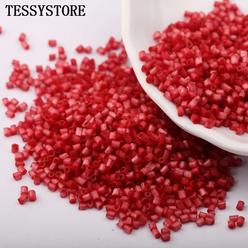 700pcs/lot 2x3mm Cat Eye Color Czech Glass Seed Spacer Beads Austria Crystal Long Tube Beads For Jewelry Making Accessories