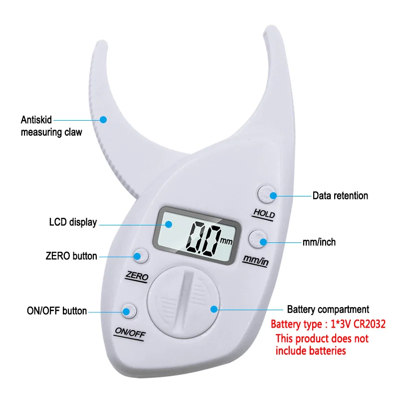 Body Fat Caliper Tester Scales Fitness Monitors Analyzer Digital Skinfold Slimming Measuring instruments Electronic Fat Measure