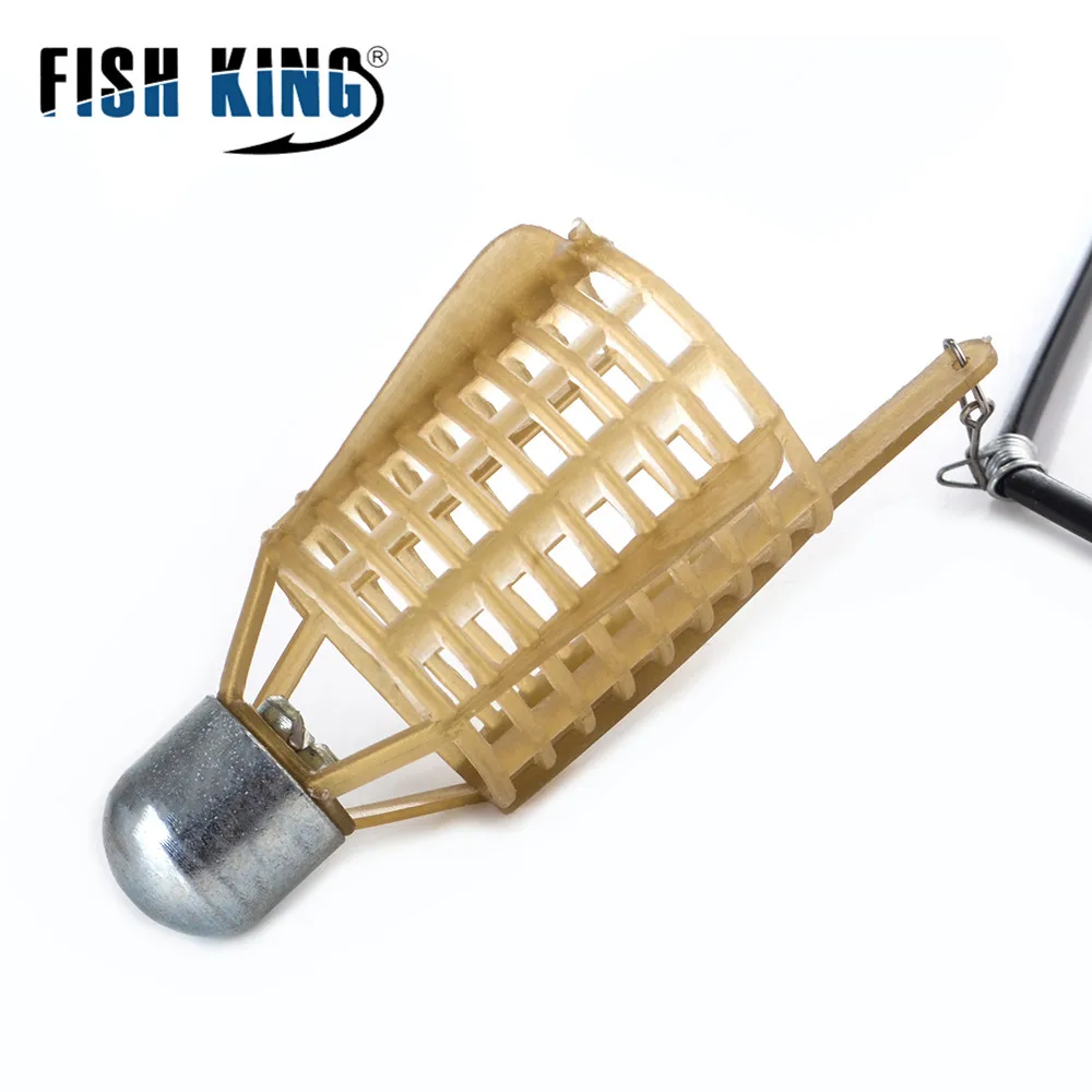 FISH KING 20g-80g Carp Fishing Accessories Line Group Feeder Bait Cage High Carbon Steel Hook Artificial Lure Accessories Tools